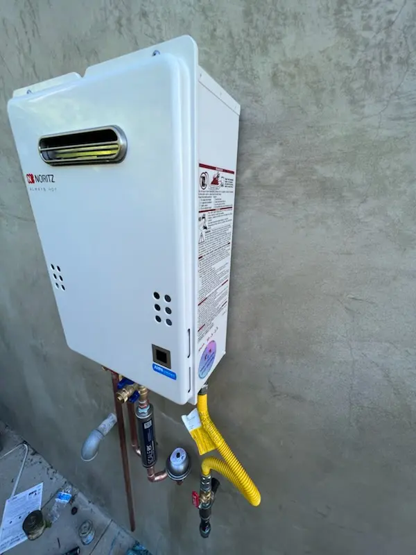 Tankless water heater installation for Pulliam homes